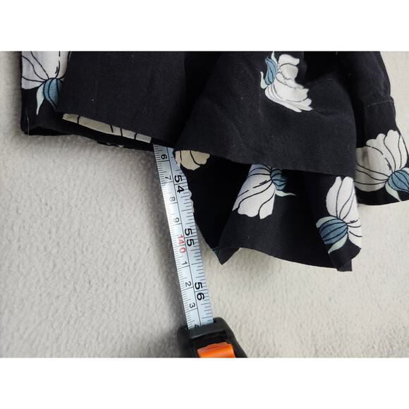 Ann Taylor Loft Sz 14 Jumpsuit Pants Romper Blue Lily Floral Overalls - Picture 8 of 11